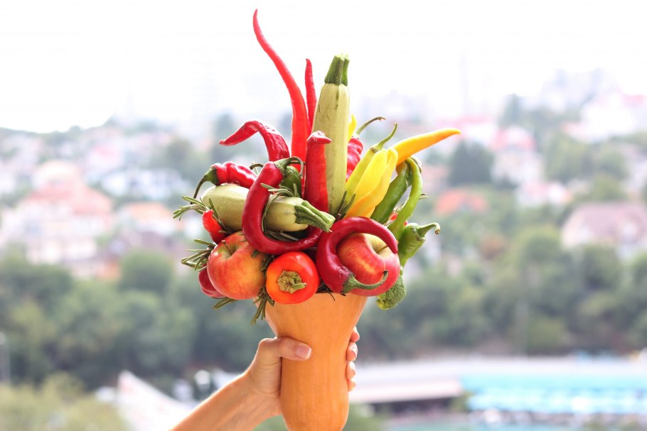 Съедобные букеты из овощей