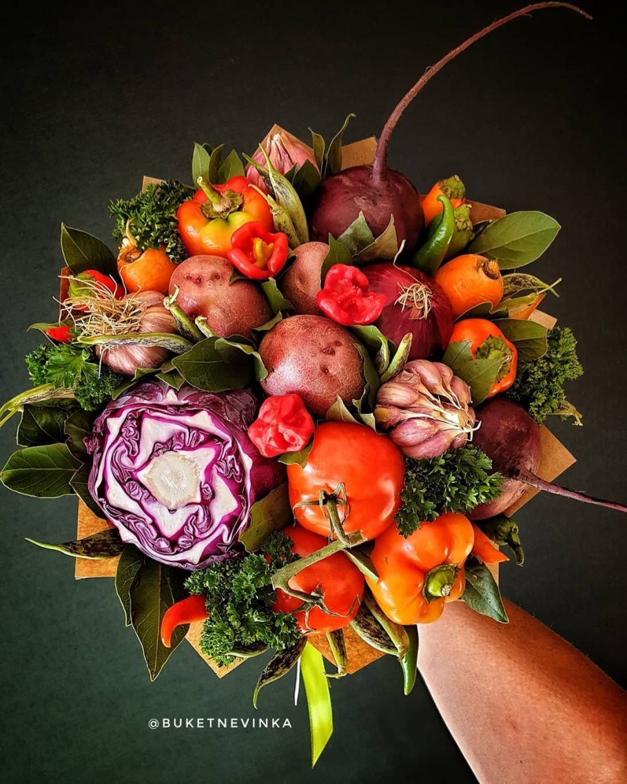 Оригинальный букет из овощей
