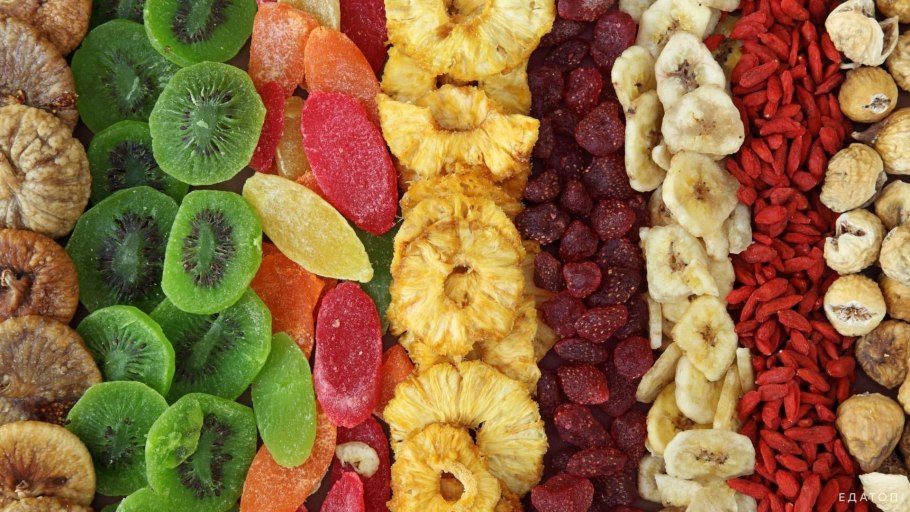Сушеные овощи и фрукты