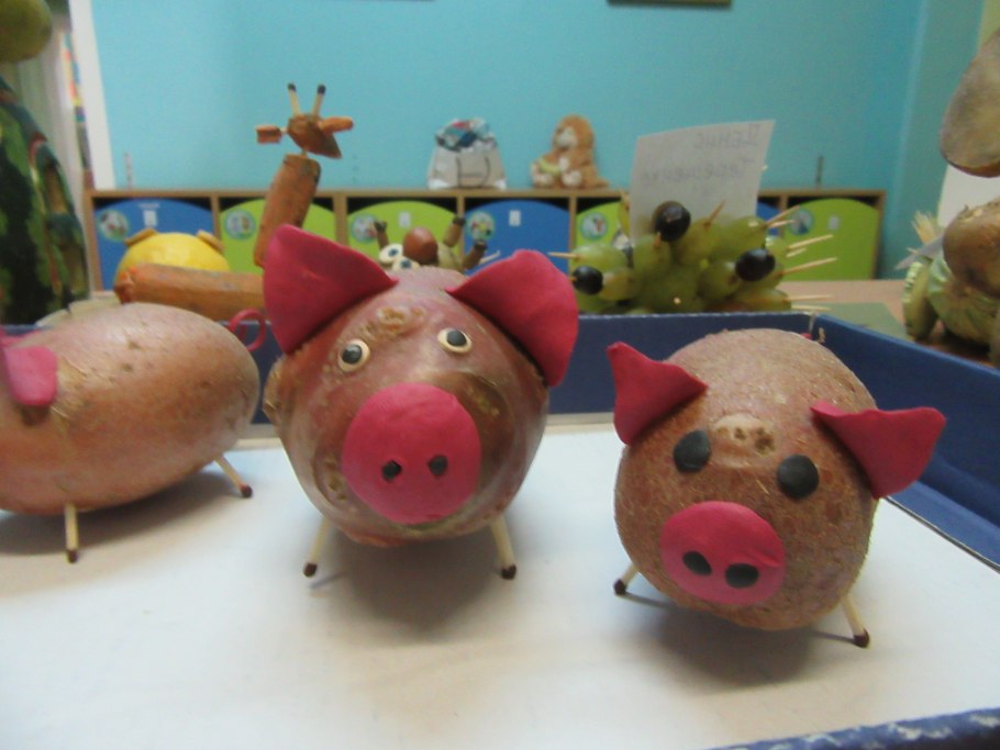 Поделки из овощей и фруктов в детский сад