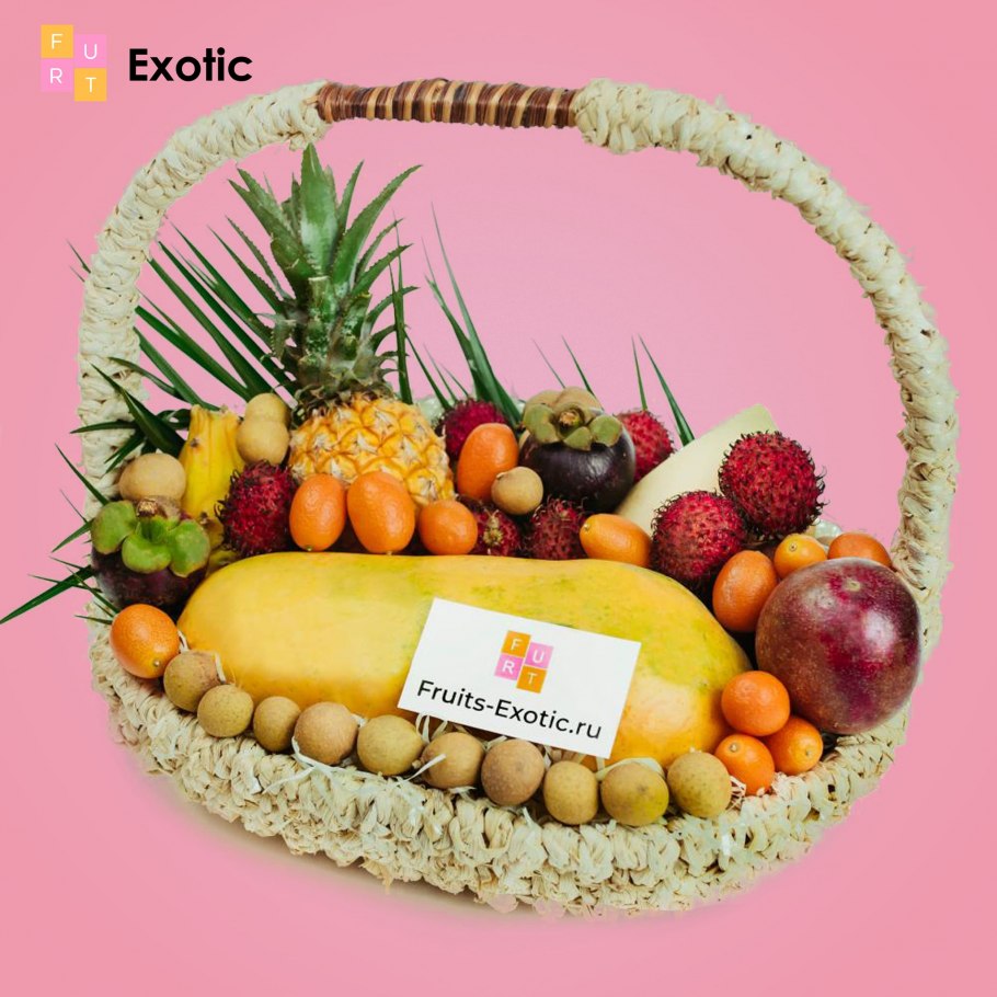 Фруктовый букет в корзине