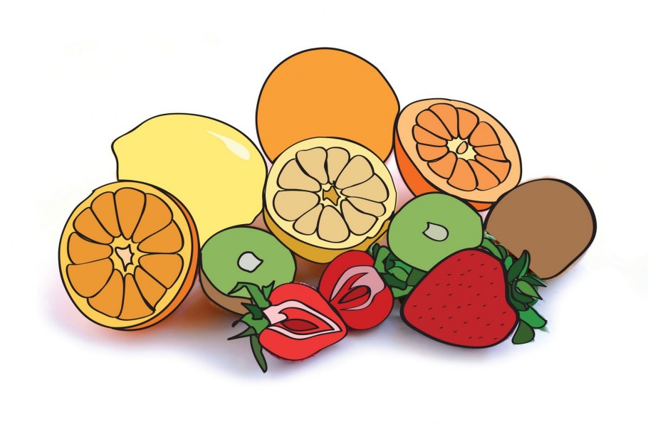 Клубника раскраска