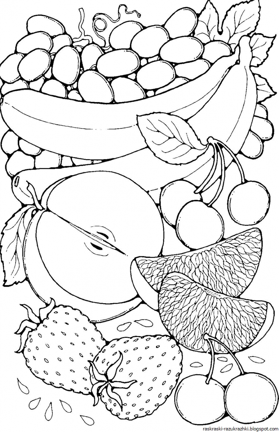 Лёгкие рисунки фруктов