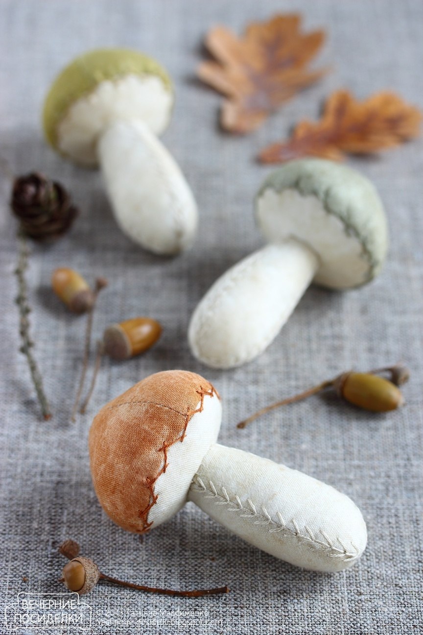 Текстильные грибочки