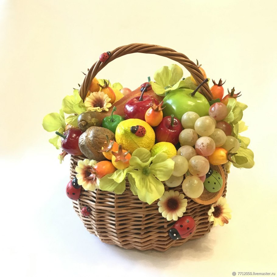Композиция фрукты в корзине