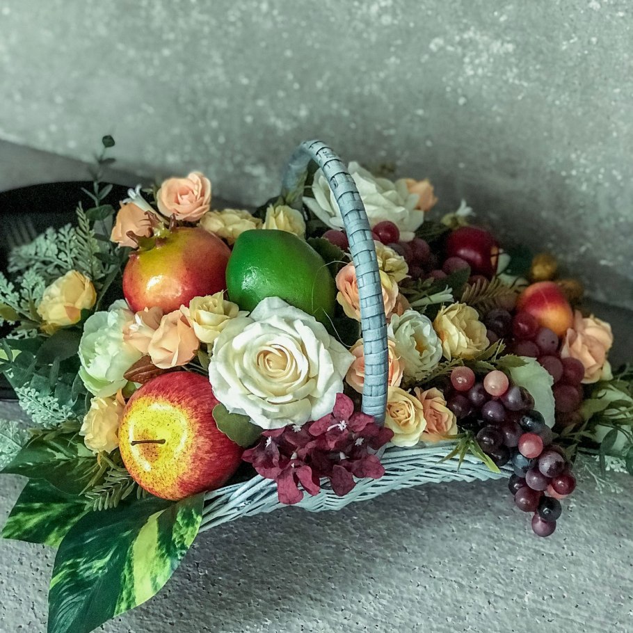 Композиции из искусственных фруктов для интерьера