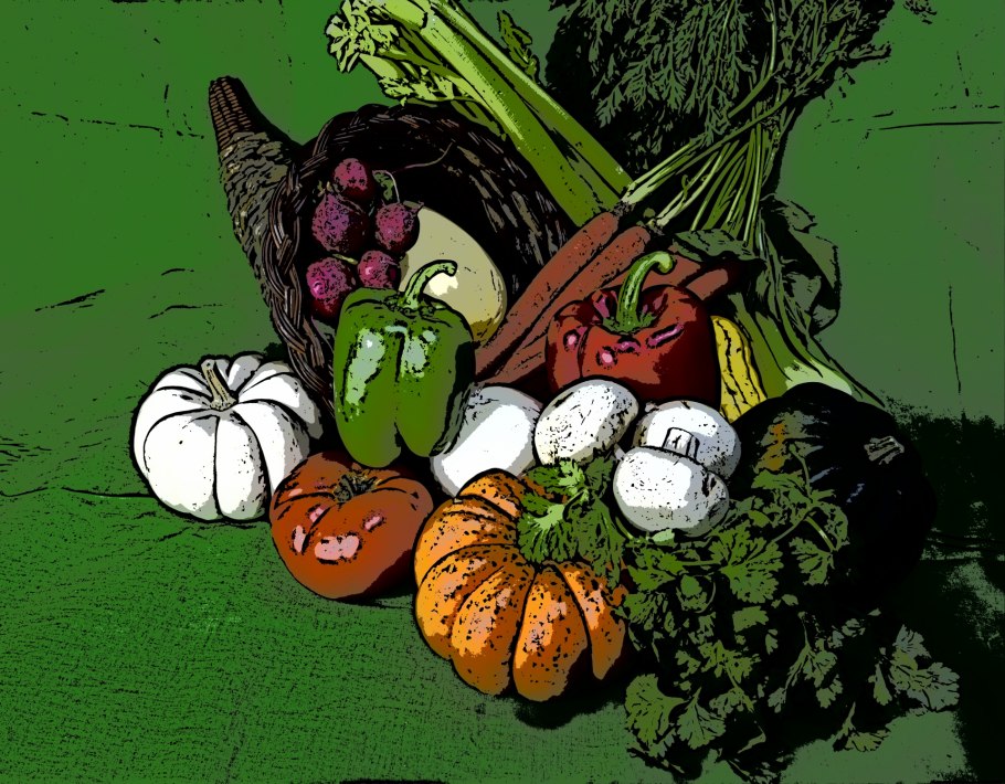Куча овощей рисунок