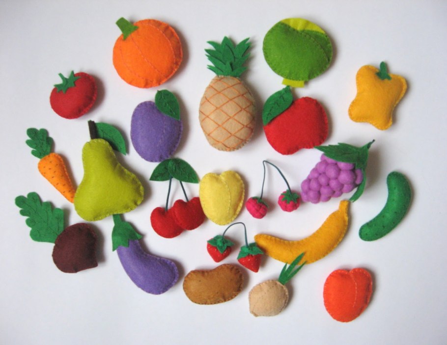 Фрукты из фетра