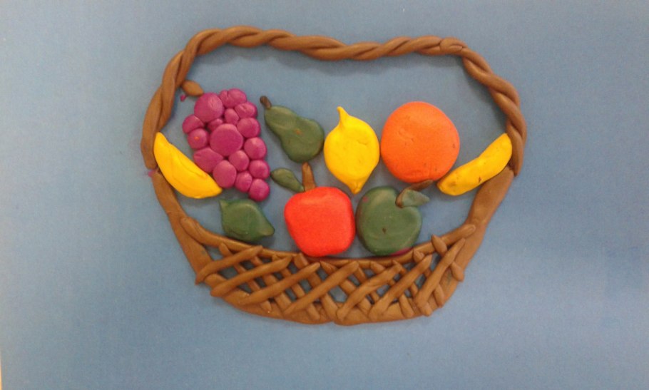 Лепка корзинка