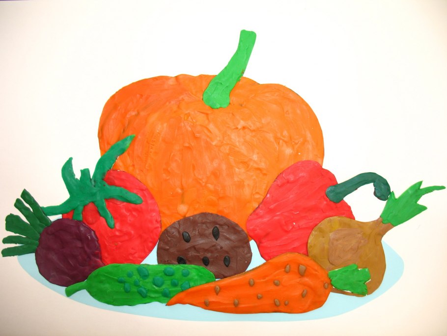 Поделка пластилин 1 класс осенний урожай