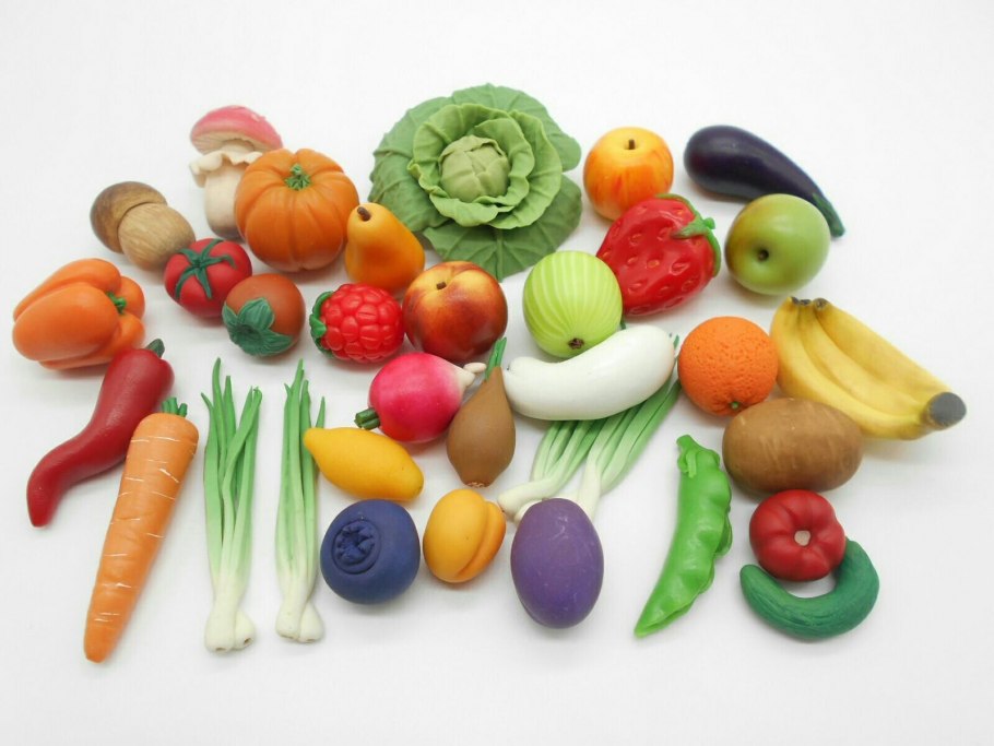 Набор фрукты и овощи из полимерной глины
