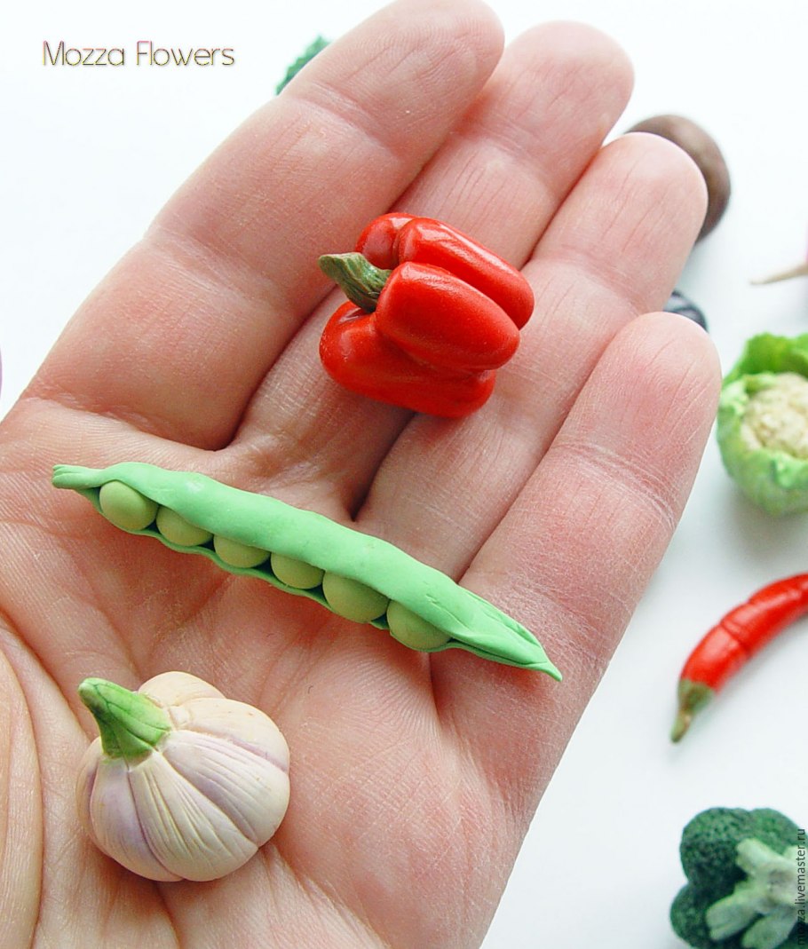 Овощи из полимерной глины
