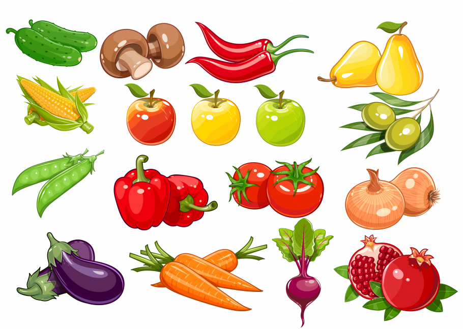 Овощи акварелью для детей