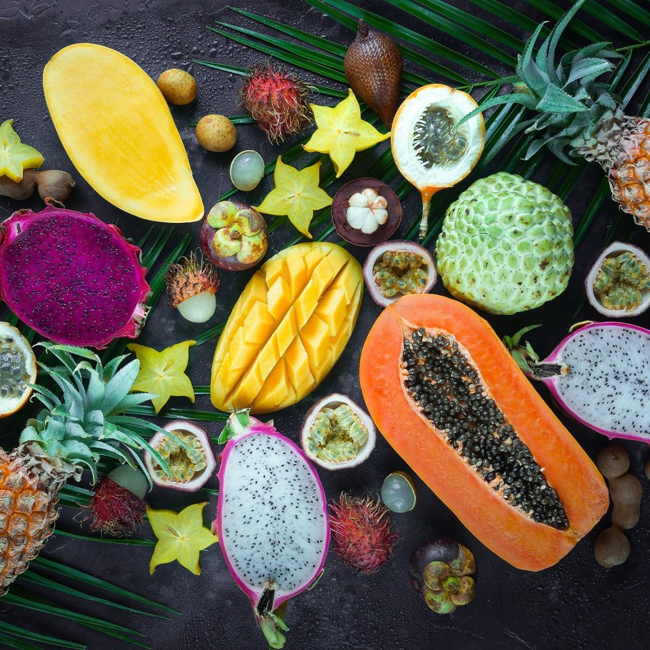Экзотические фрукты и овощи
