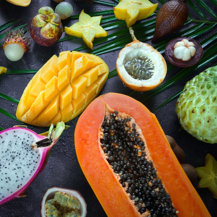 Папайя фрукт Драконий фрукт