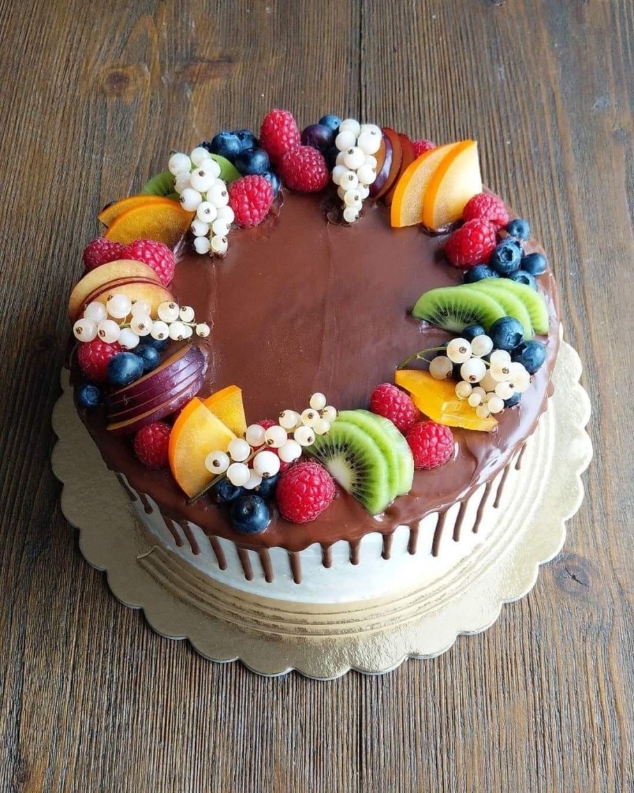 Торт украсить фруктами