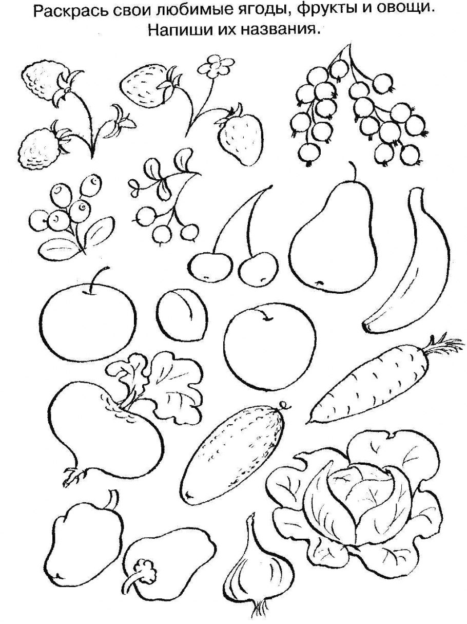 Овощи фрукты задания для дошкольников