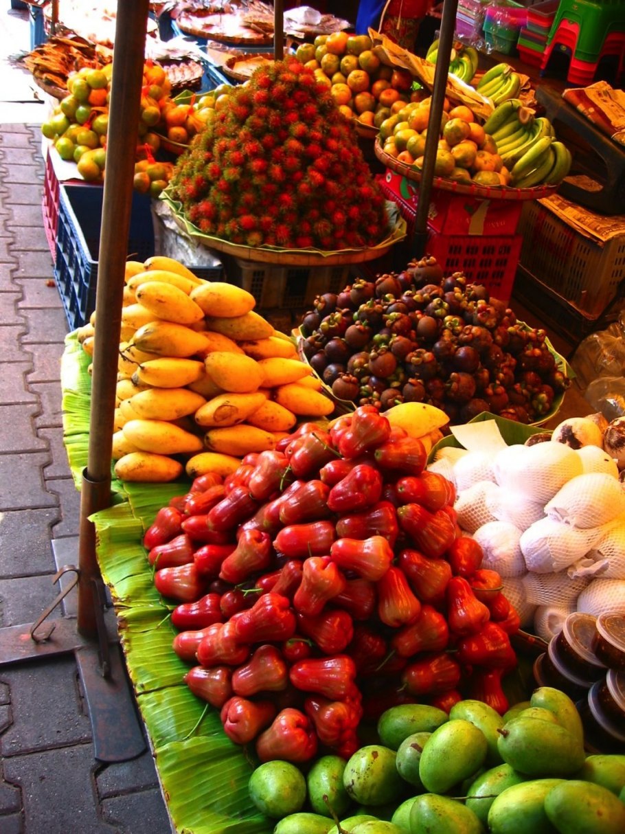 Фруктовый рынок в Тайланде