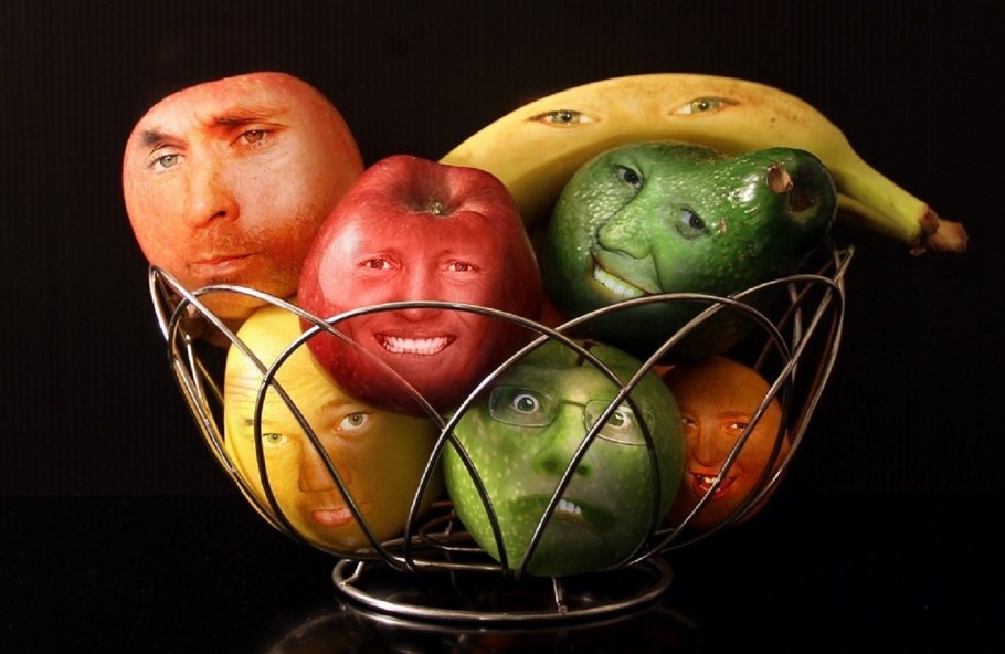 Лицо из овощей