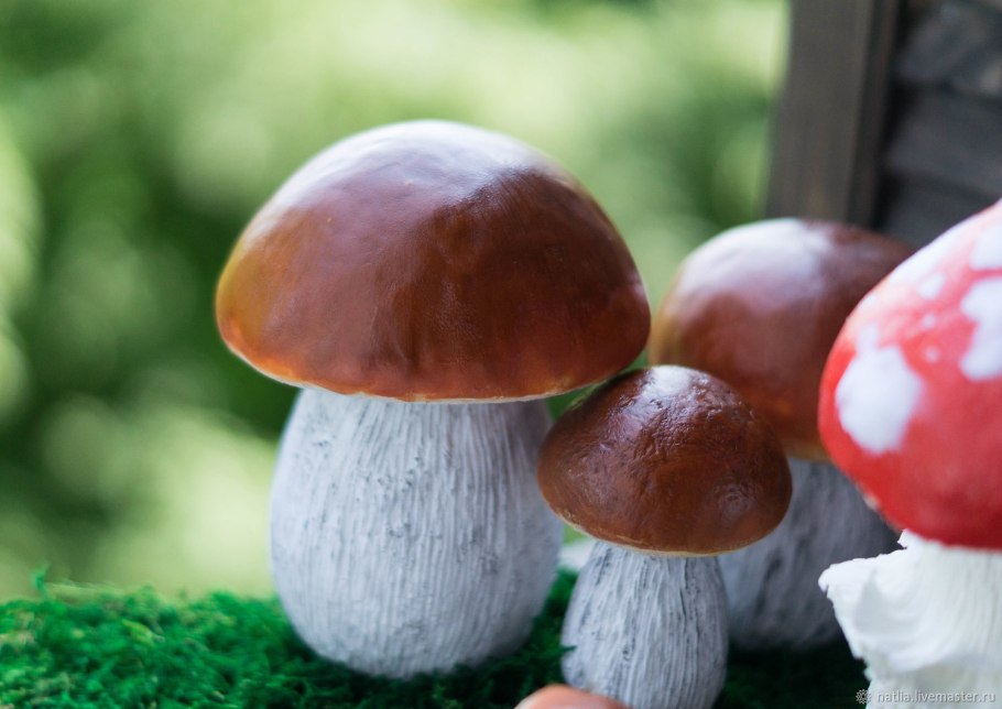 Грибы из полимерной глины