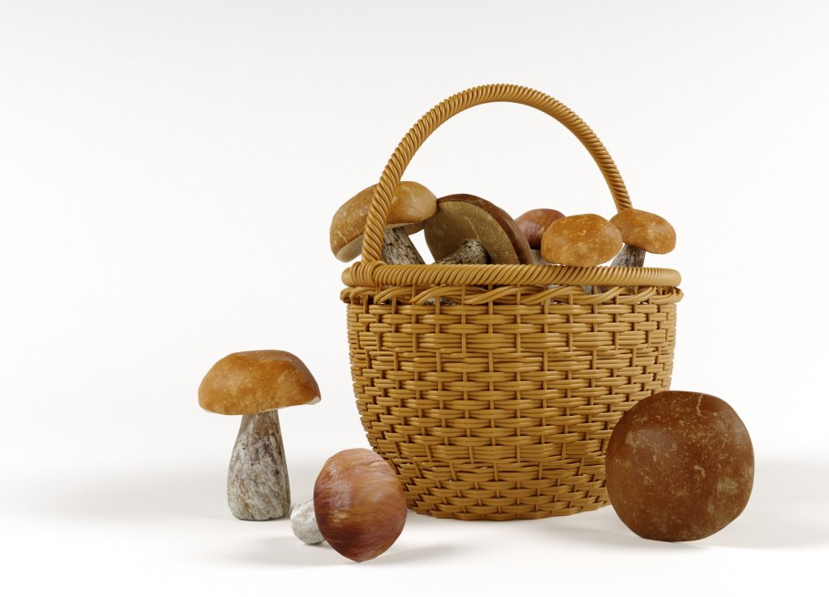 Корзина с грибами для детей