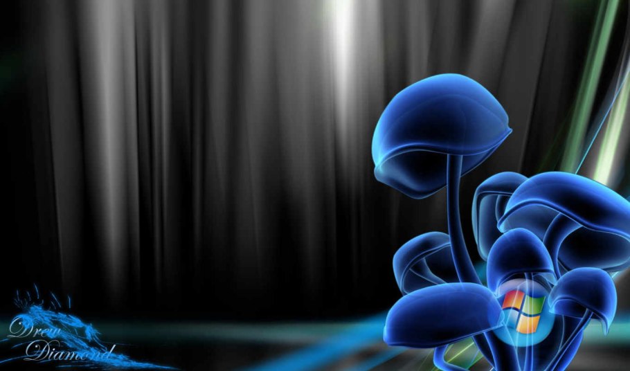 Неоновая абстракция гриб