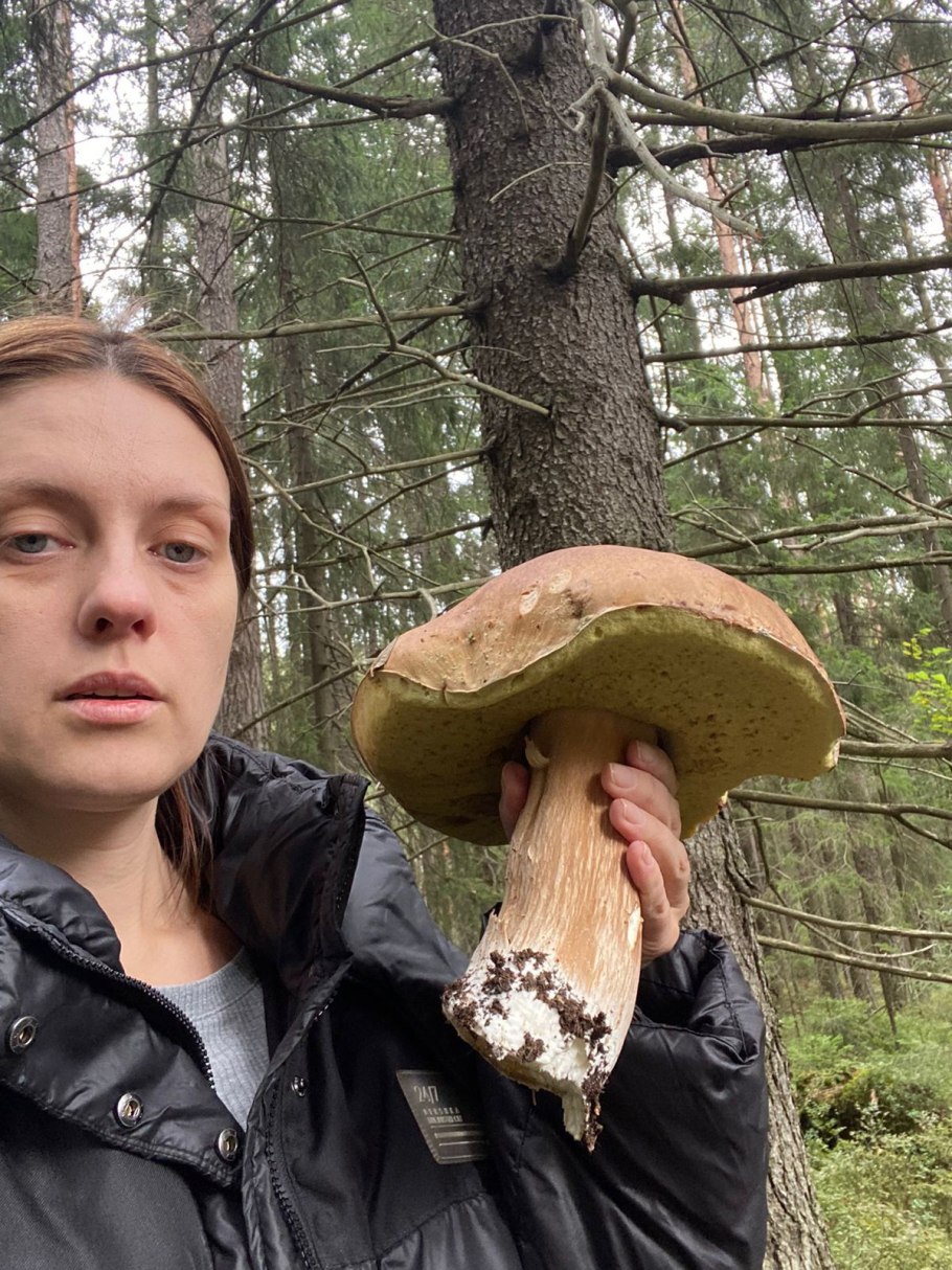 Большой гриб и девушки