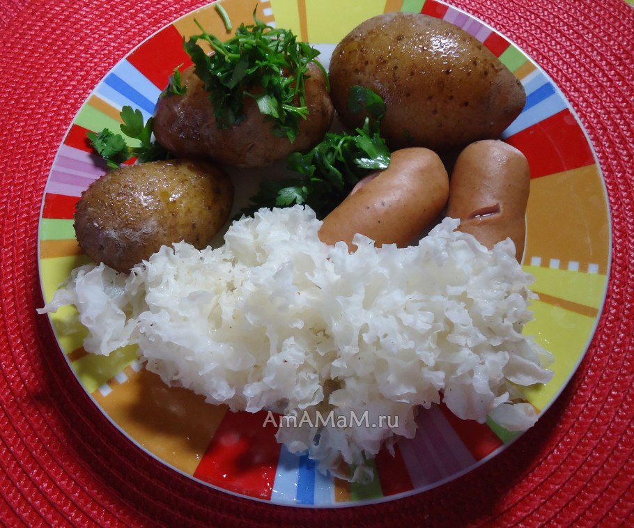 Корейская еда грибы