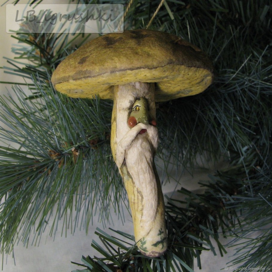 Гриб боровик елочная игрушка