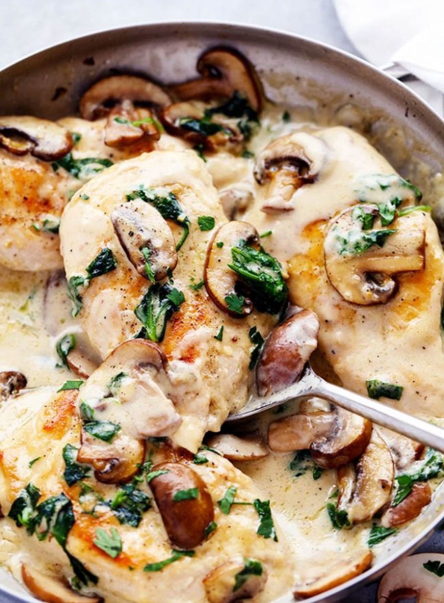 Курица с грибами рецепт