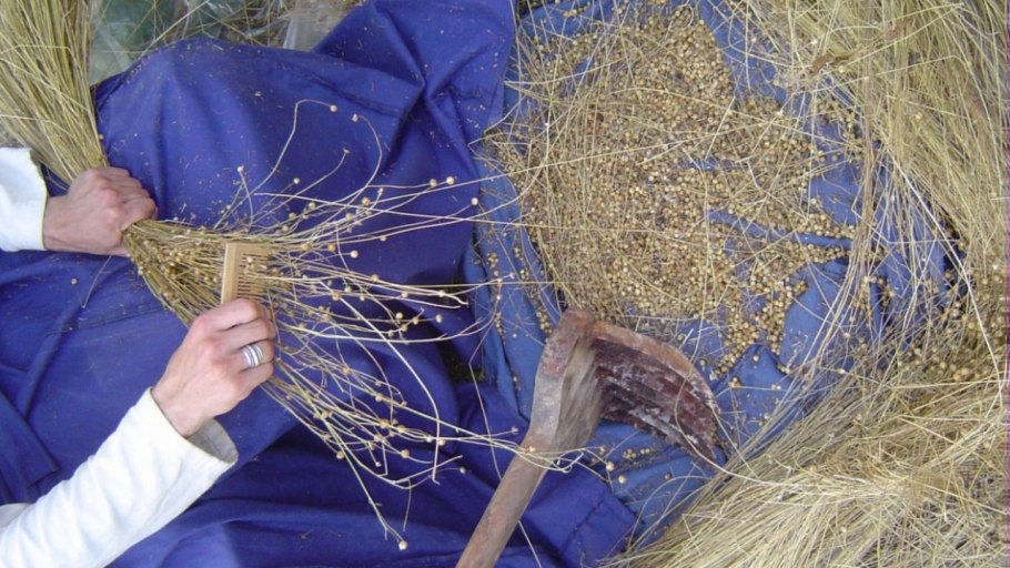 Обработка льна