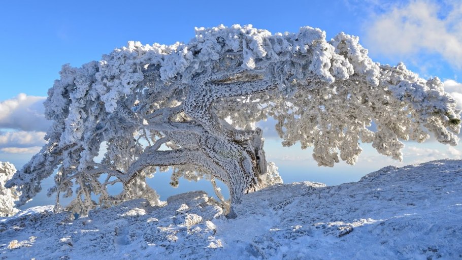Ай Петри горы в снегу