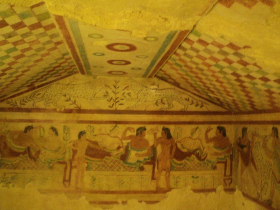 Фрески этрусская гробницы тарквинии