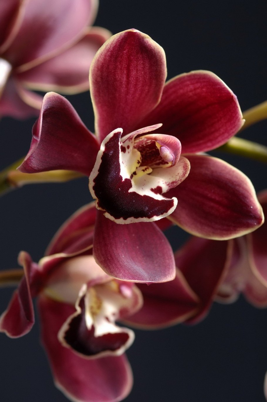 Бордовая орхидея