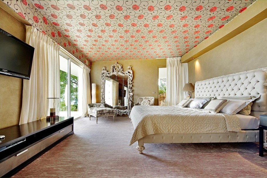 Потолки в спальне в стиле Артедко