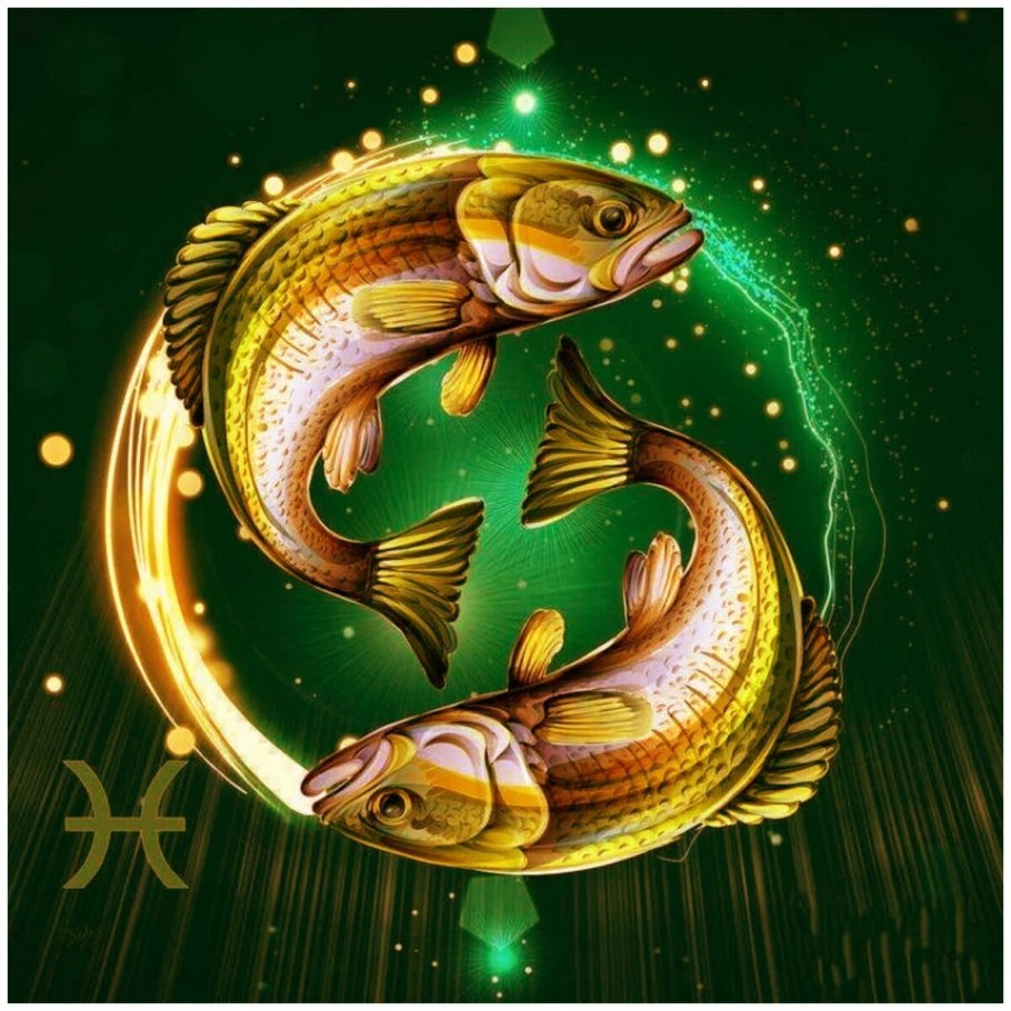 Знак зодиака из цветов