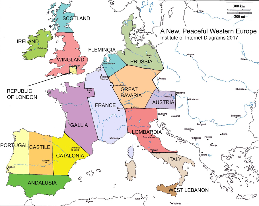 Western europe map