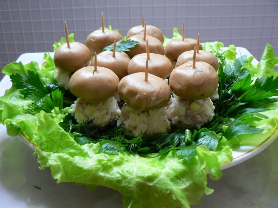 Полянка с грибами