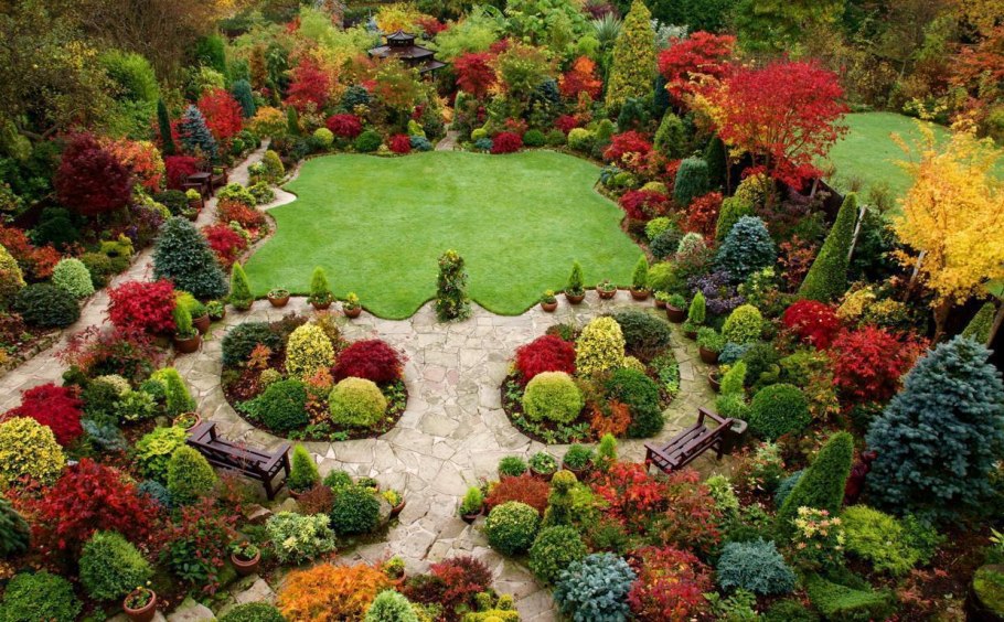 Красивый сад