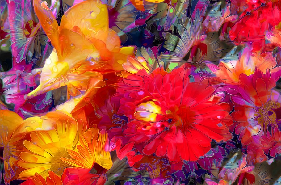 Яркие цветы