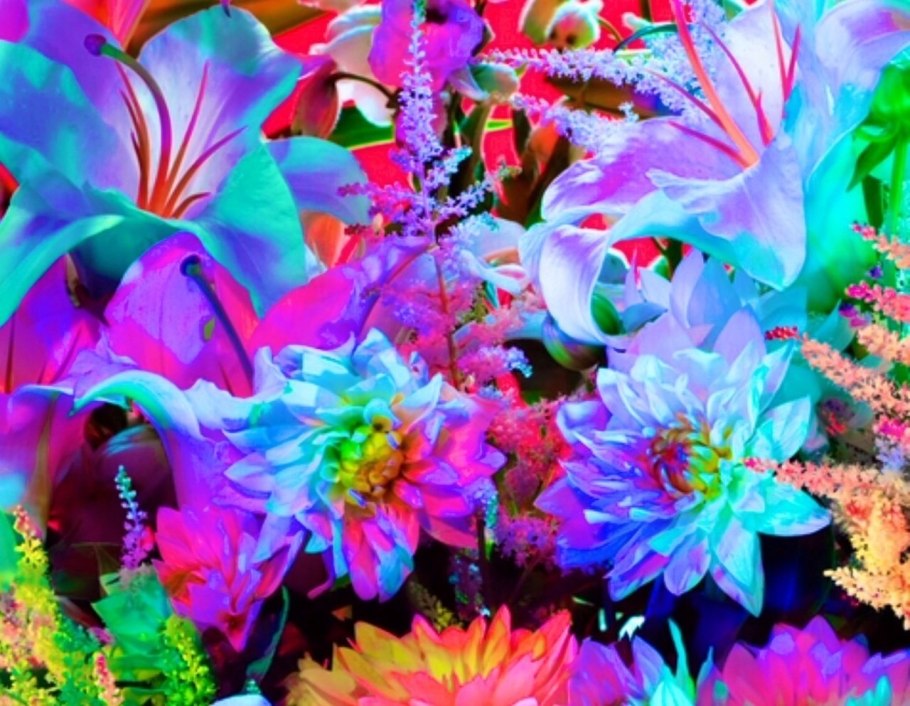 Разноцветные цветы