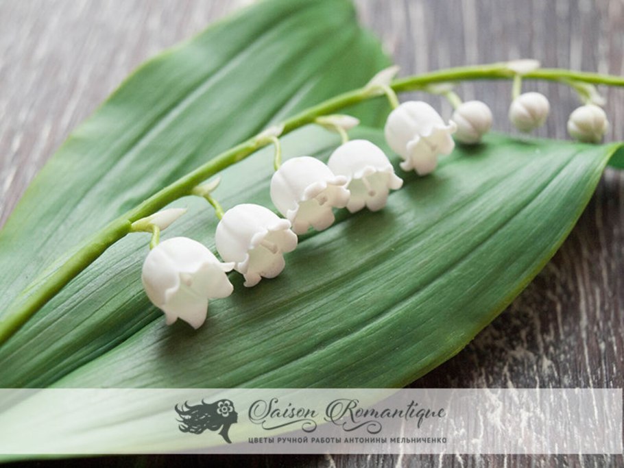 Ландыши из холодного фарфора