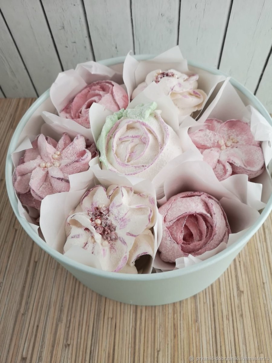 Пион из зефира