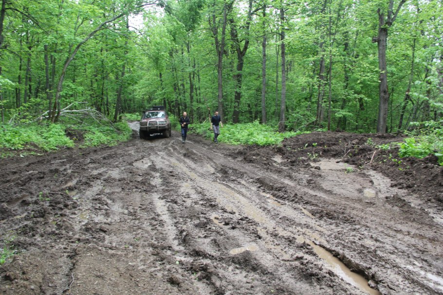 Колея на дороге