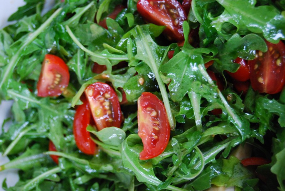Амарант, помидор, руккола