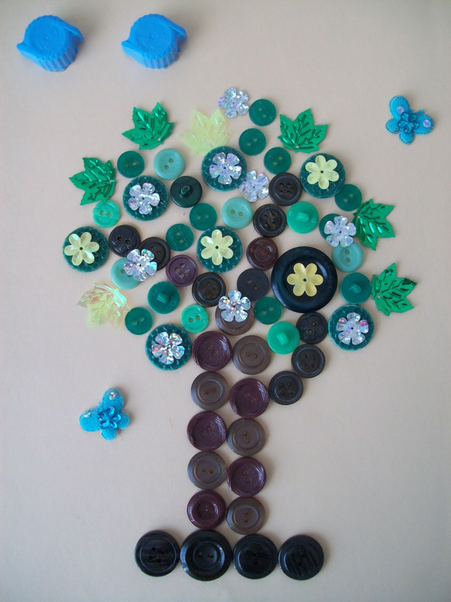 Вышивка пуговицами