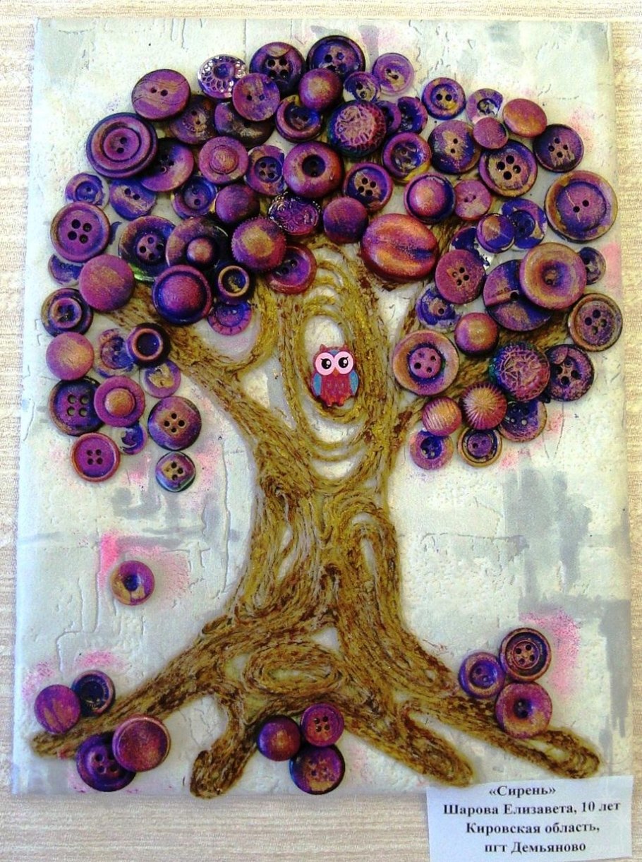 Пейзаж из пуговиц