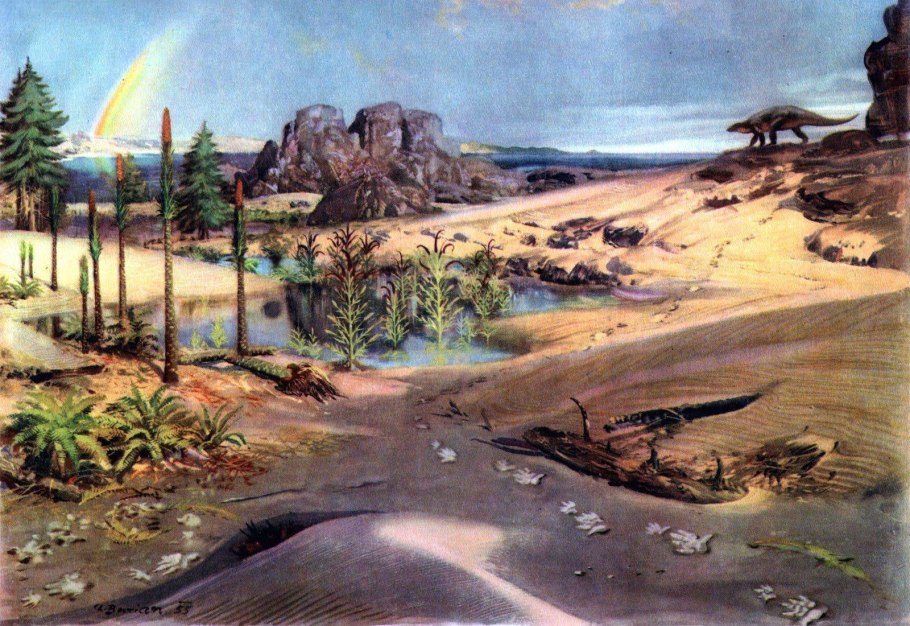 Пермский период палеозойской эры растения