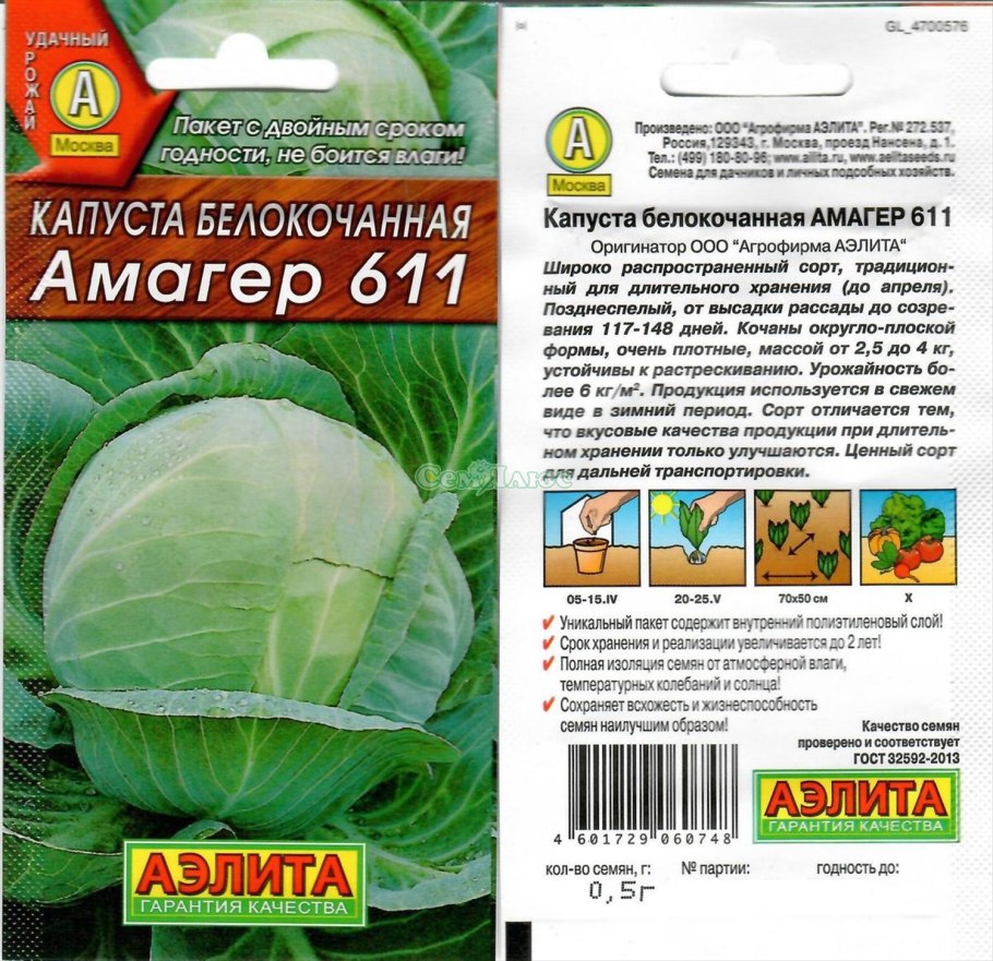 Капуста Амагер 611