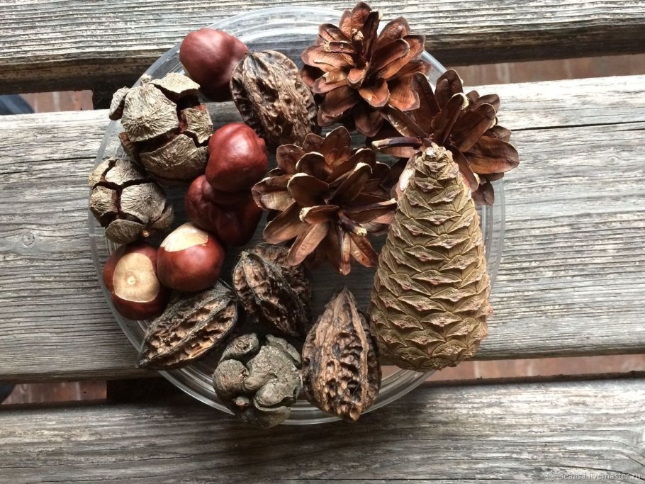Осенние шишечки коричневые